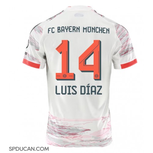 Muški Nogometni Dres Bayern Munich Luis Diaz #14 Gostujuci 2025-26 Kratak Rukav